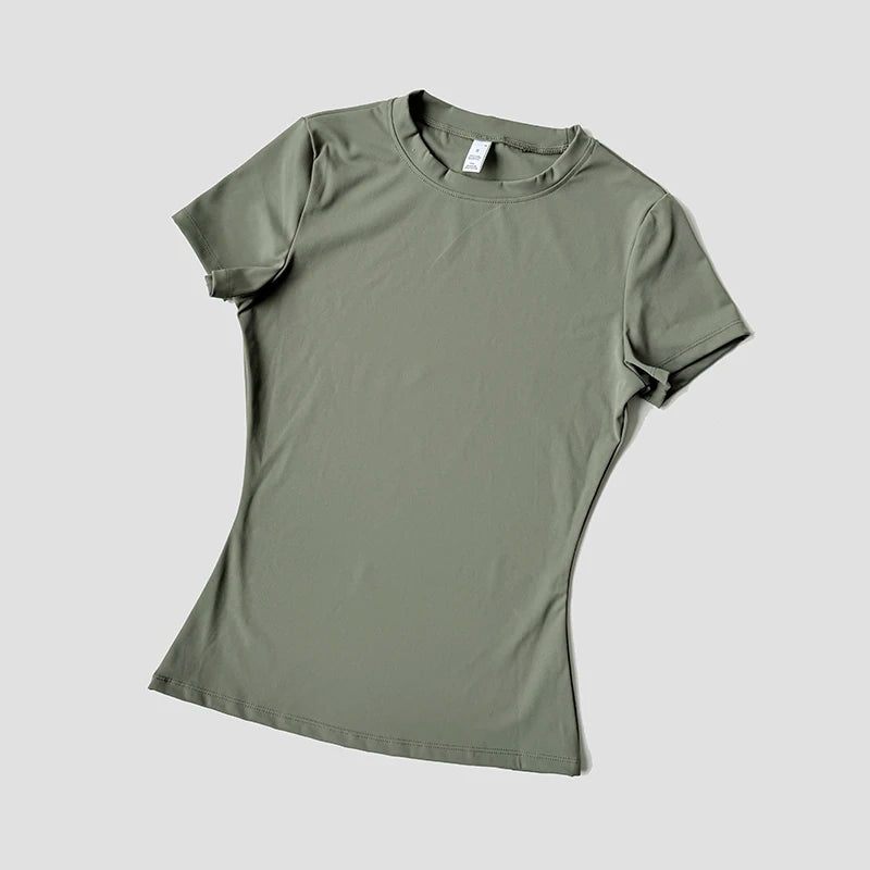 Short Sleeve, Sportive, and Elastic T-Shirt For Women