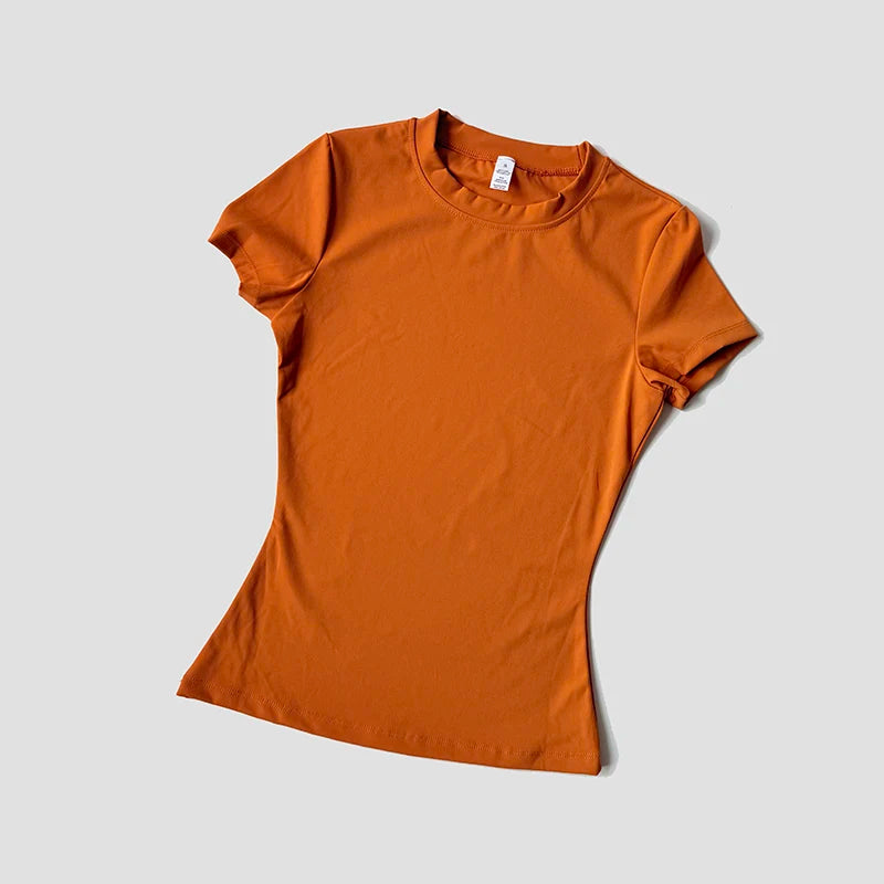 Short Sleeve, Sportive, and Elastic T-Shirt For Women