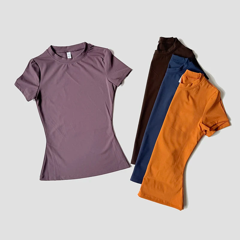Short Sleeve, Sportive, and Elastic T-Shirt For Women