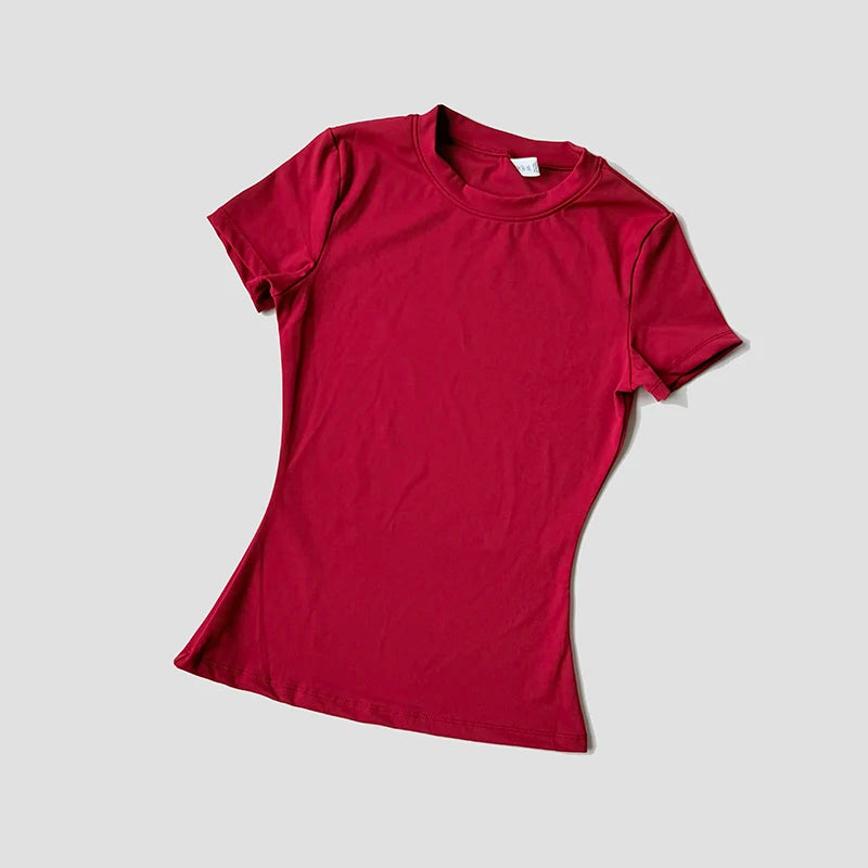 Short Sleeve, Sportive, and Elastic T-Shirt For Women