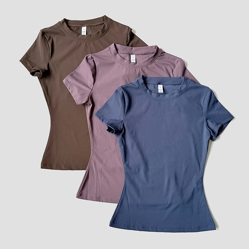 Short Sleeve, Sportive, and Elastic T-Shirt For Women