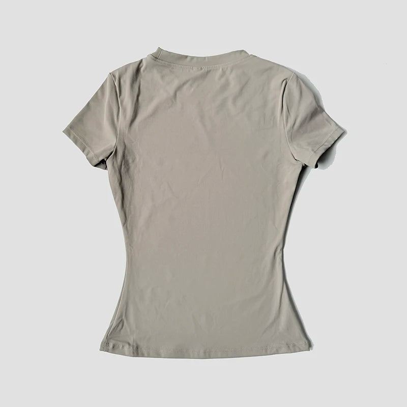 Short Sleeve, Sportive, and Elastic T-Shirt For Women